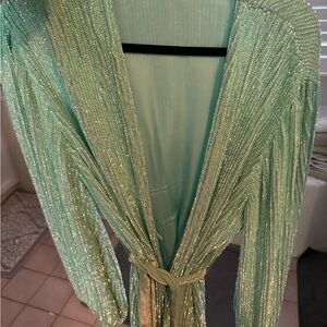 Retrofete Mint Green Sequin Dress